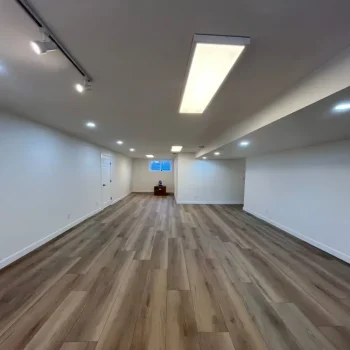 Warm residential interior decoration with 6mm waterproof SPC flooring in a living area